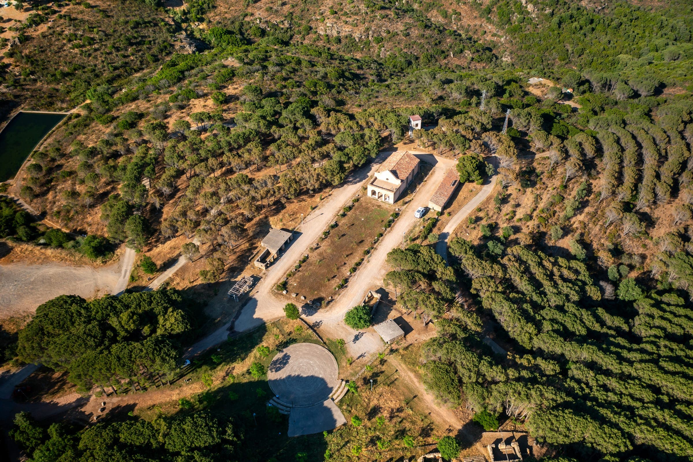 Veduta aerea del territorio di Jerzu